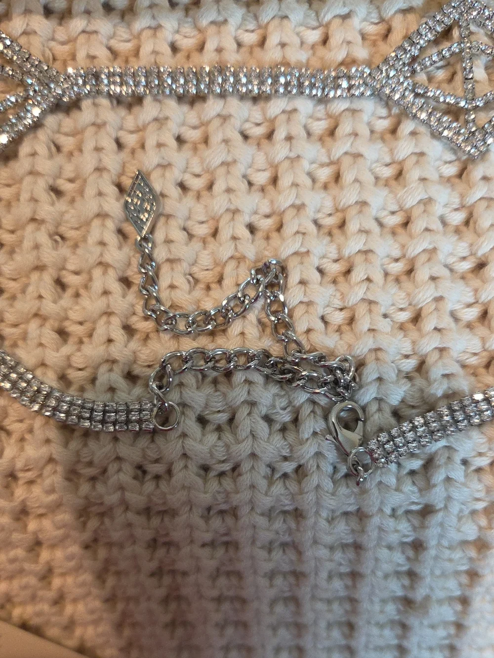 BA&SH BEAH Crystal Embellished Waist Chain Belt - Silver Tone SIZE XS